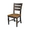 International Concepts Vista Ladderback Chair, Set of 2 Chairs, Hickory/Washed Coal C45-57P - alternate 1